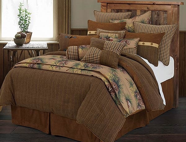 bedding set pinecone brown shades rustic bedroom decor