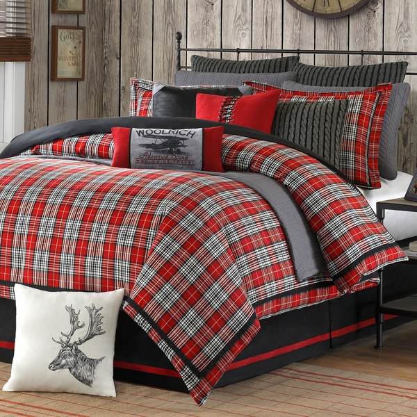 rustic bedroom decorating ideas bedding set red black