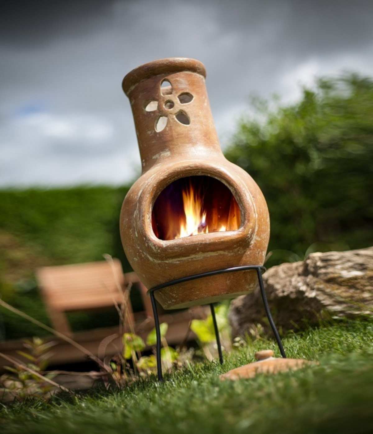 Chiminea Patio Fireplace Ideas To, Small Clay Fire Pit