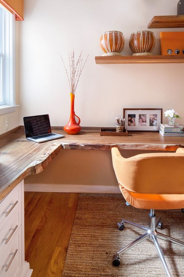 small home office furniture ideas corner desk drawers floating shelves