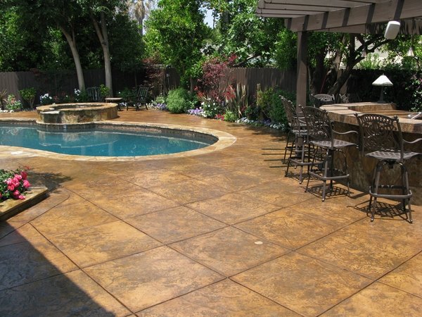 stamped patio pool deck ideas