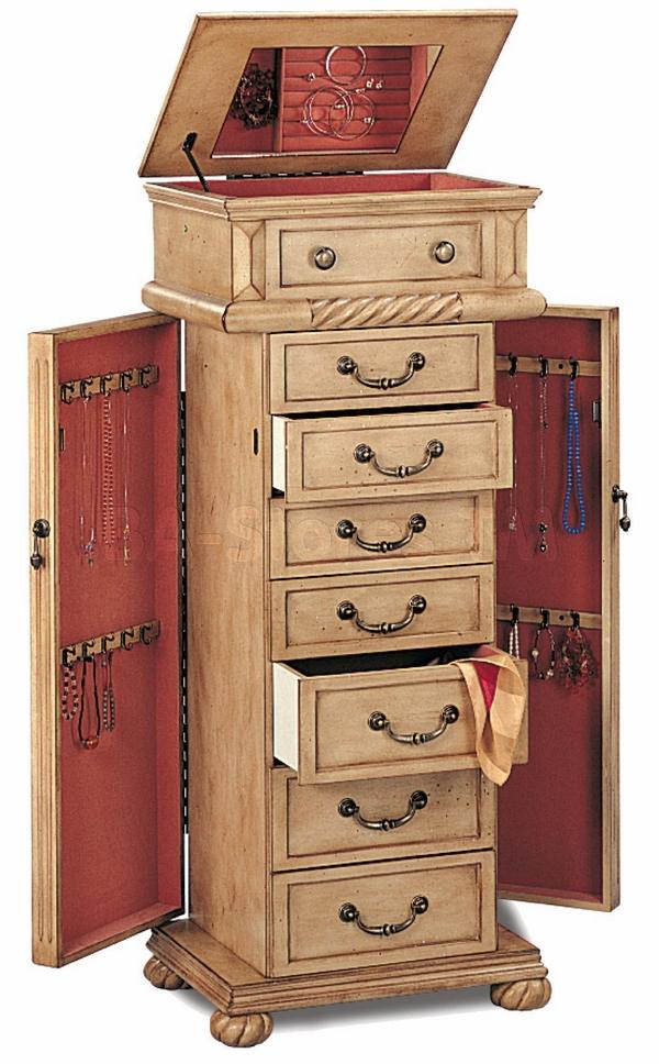 standing armoire wood mirror drawers