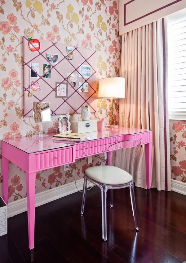 teen girl bedroom furniture pink dressign table plastic chair