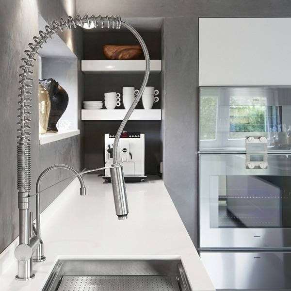 stylish elegant kitchen faucet stainless steel 