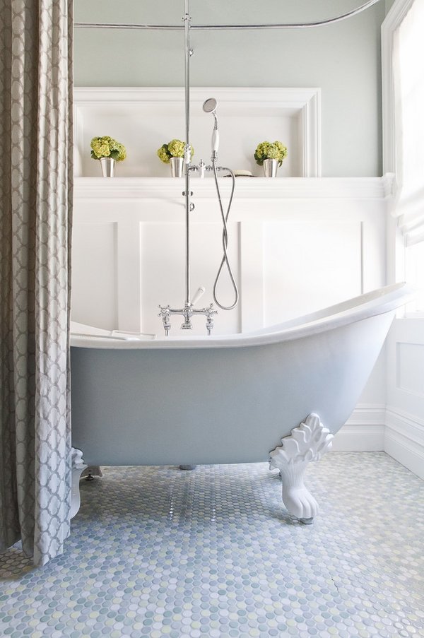 white clawfoot tub contemporary bathroom vintage style