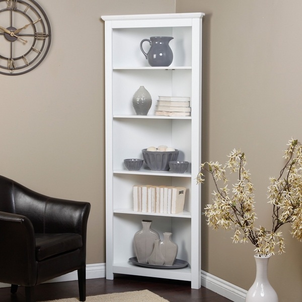 white corner shelf space saving furniture home decorating ideas