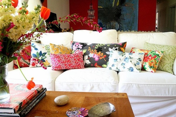 white covers colorful decorative sofa pillows home decorating ideas