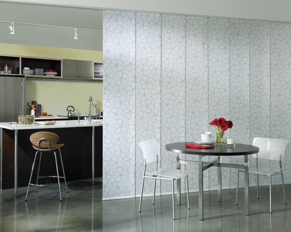 frosted glass floral pattern kitchen dining area devider