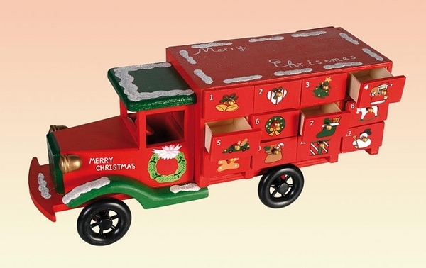 wooden advent calendar truck christmas christmas decoration ideas