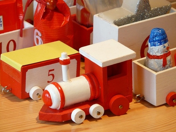 wooden advent calendars wooden train Christmas gift ideas