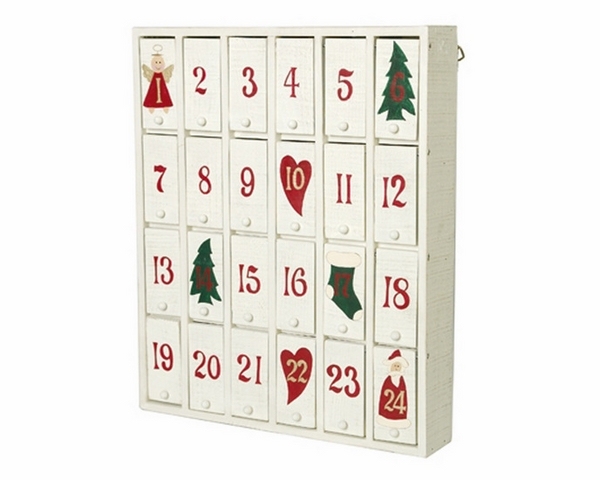 wooden calendar advent calendar ideas white