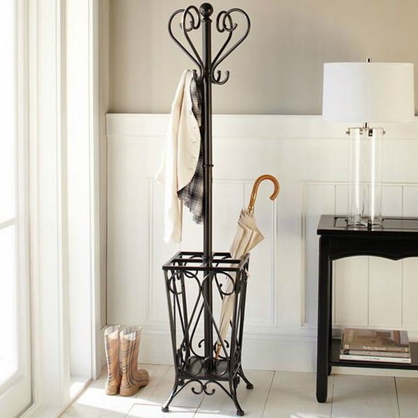 wrought iron standing umbrella stand entryway furniture