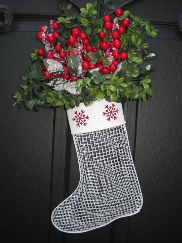 front door decoration ideas stocking