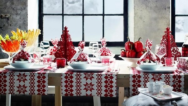 decorations christmas centerpiece ideas red white table runners