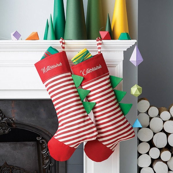 DIY-personalised-christmas-stockings-red white stripes small gifts