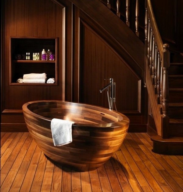 Walnut-freestanding-bathtub-bedroom-furniture-comfortable-idea
