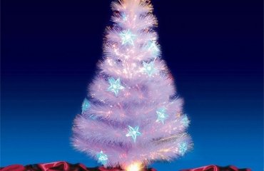 artificial-christmas-trees-ideas-fibre-optic-tree-white-color