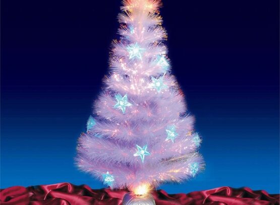 artificial-christmas-trees-ideas-fibre-optic-tree-white-color