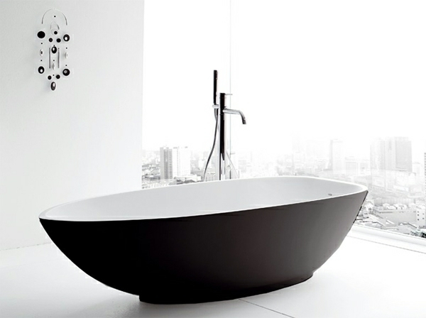 freestanding-bathtubs-black white Japanese style
