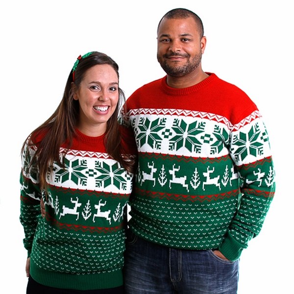 green-white-red-christmas-jumpers-couples