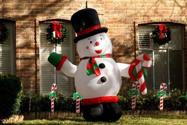 inflatable decorations snowman front yard decorating