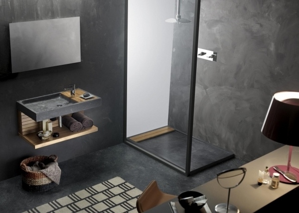 modern-bathroom-sinks-design natural stone wood shelves