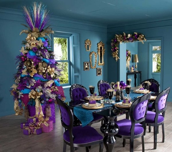 purple tree home decoration ideas