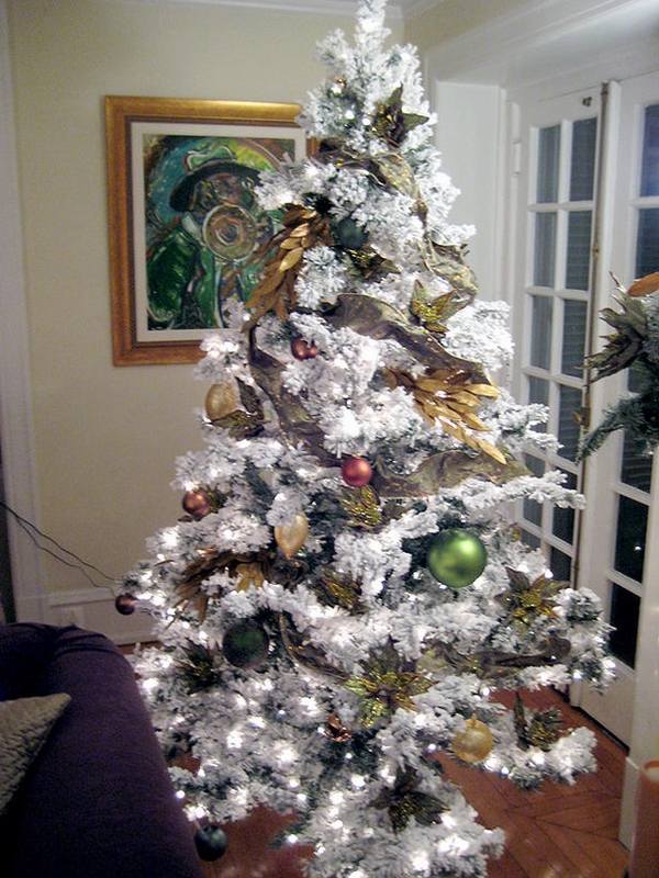 white christmas tree Chrismas decorating ideas