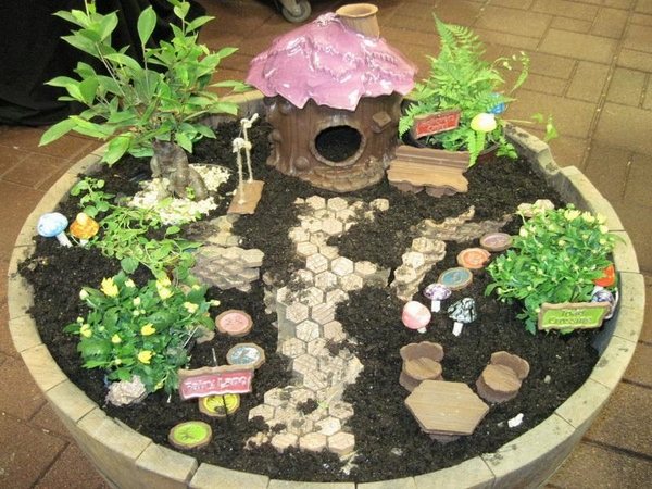 DIY miniature fairy design plants miniature house