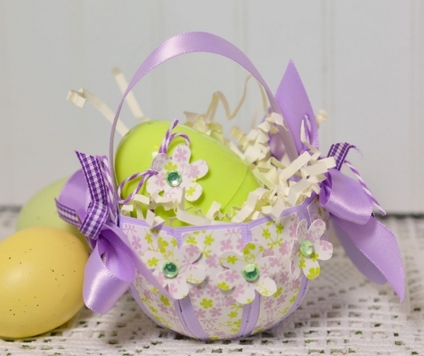decorative basket easter gifts ideas lavender paper