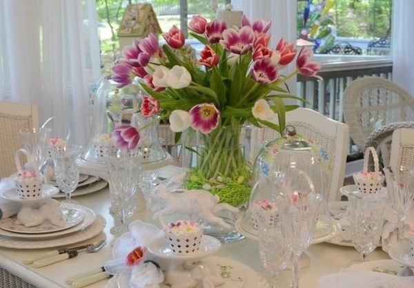 ideas crystal tableware vase fresh flowers 