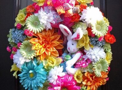 Easter-wreaths-with-flowers-front-door-decoration-ideas