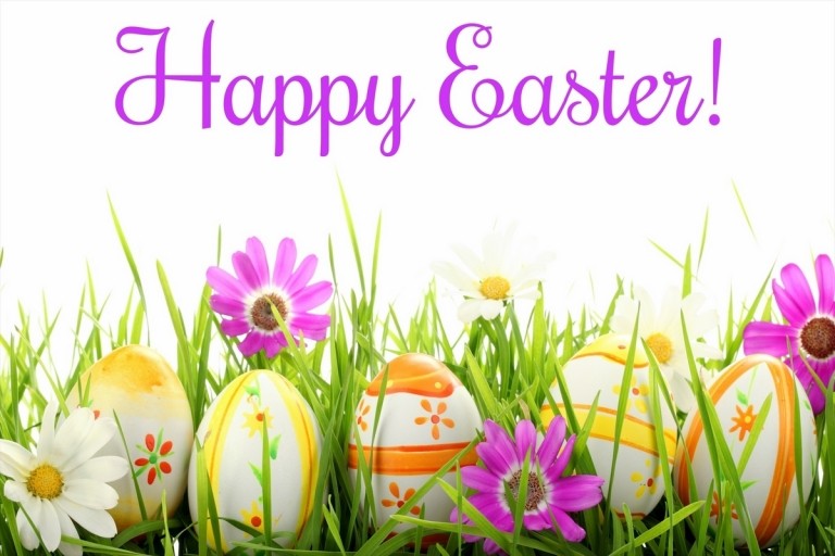 Happy Easter wallpaper colorful eggs
