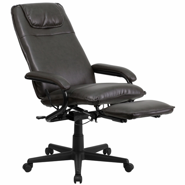 High back leather reclining chair executive furniture