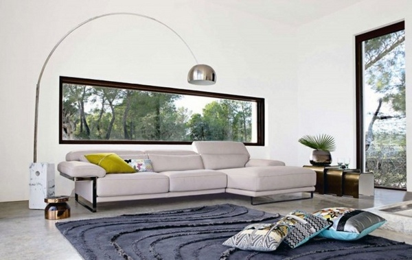  furniture modern sofa rug floor cushion standing lamp