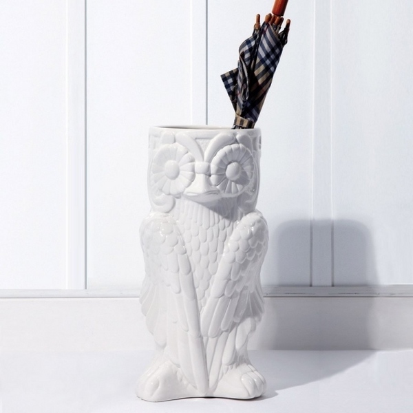 Owl design white contemporary home accessories