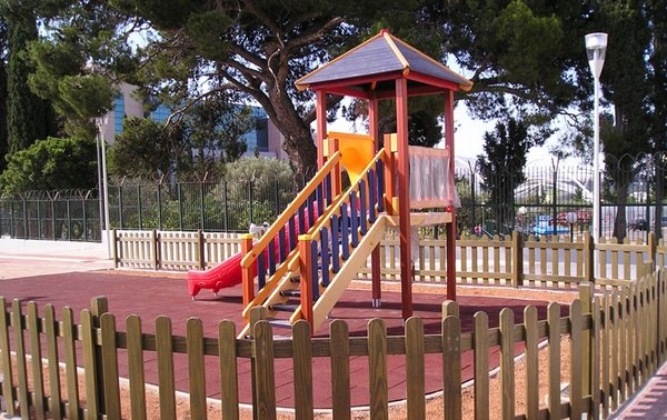 PVC wood appearance playground safety