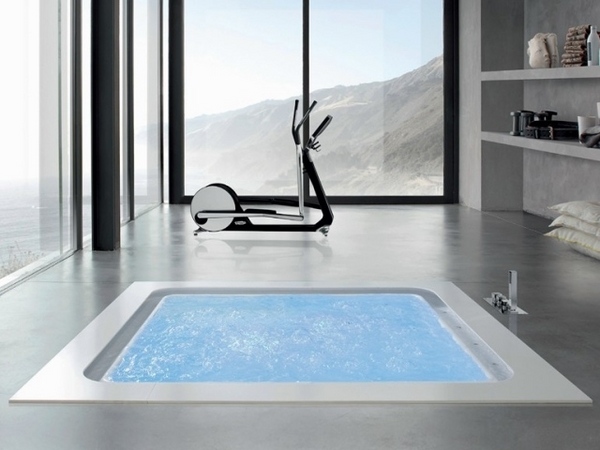 Wellness at home spa whirlpool tubs minimalist bathroom 
