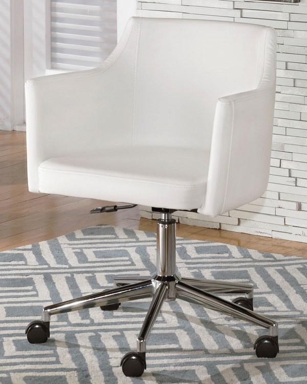 White modern office chair elegant design