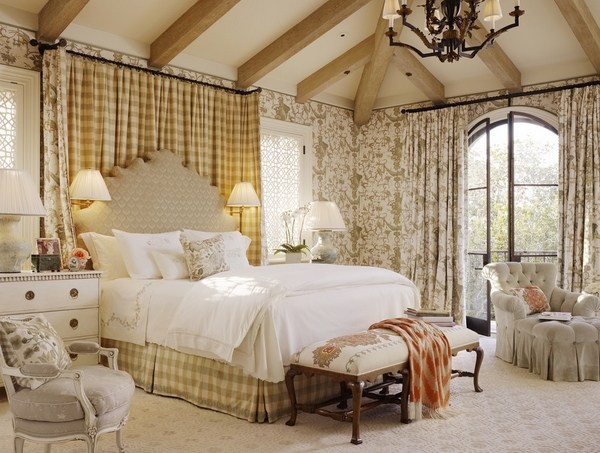 awesome rustic bedroom interior bed curtain and skirt