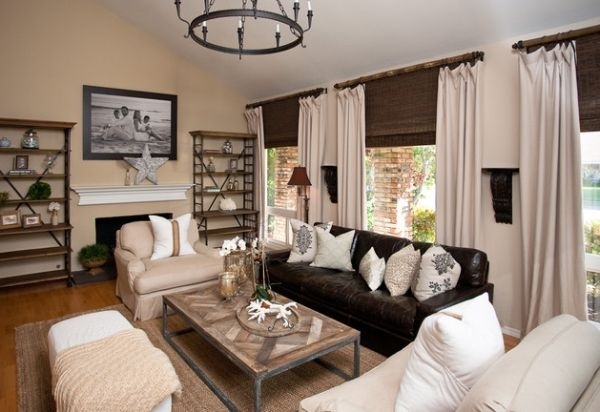  living room design brown beige colors