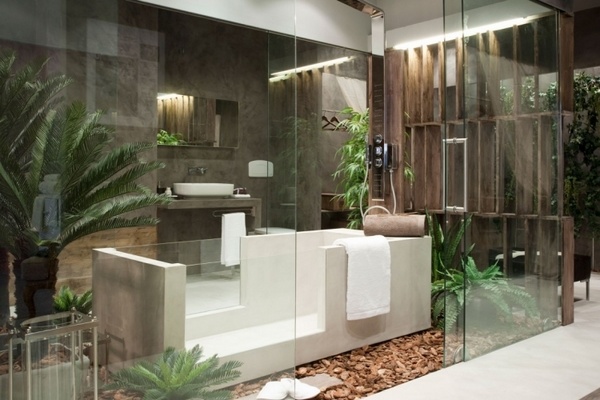 bathroom trends 2015 natural plants eco friendly interior