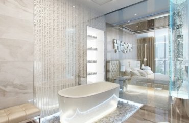 bathroom-trendss-2015-glass-wall-freestanding-bathtub-led-lighting