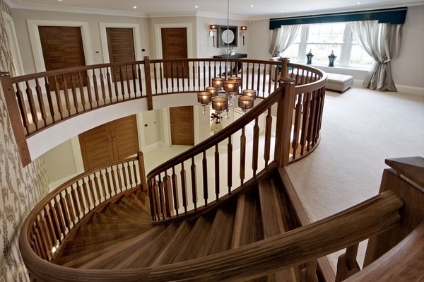 beautiful wooden staircase wooden handrail banisters