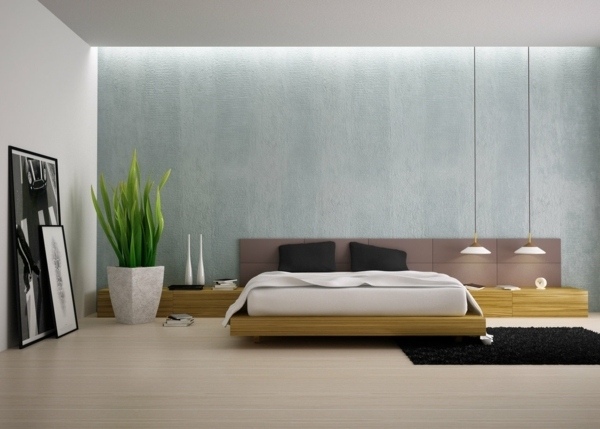 bedroom furniture layout pendant lighting plant