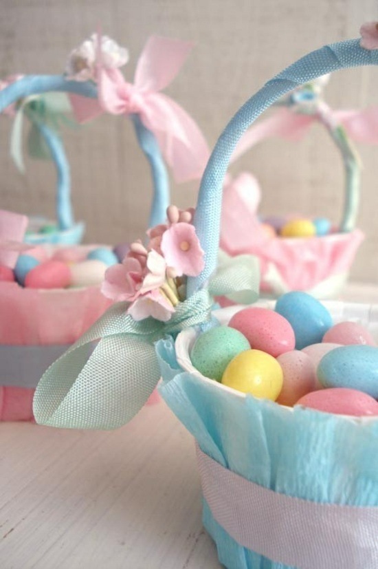 blue pink basket ideas Paper crafts easter activities for children