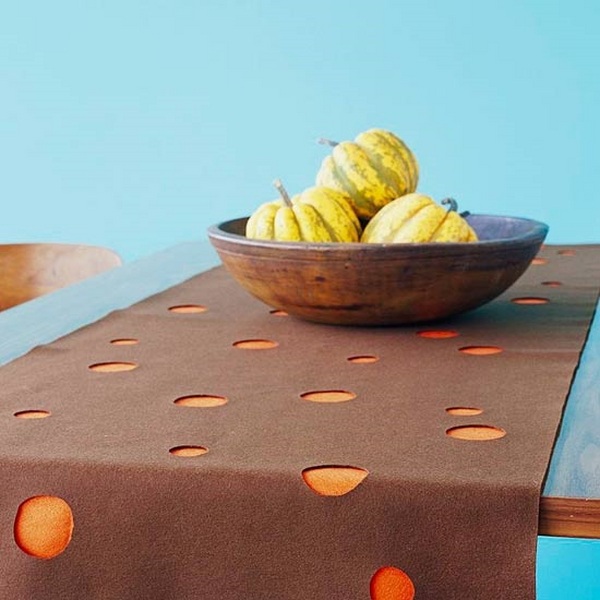 brown-orange-table-runner-halloween-craft-ideas