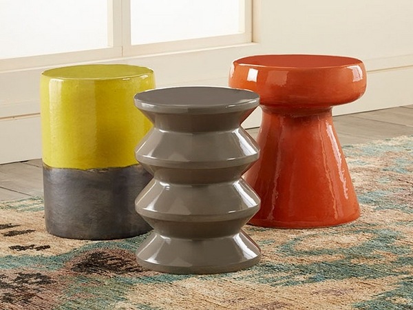 ceramic garden stools shapes colors