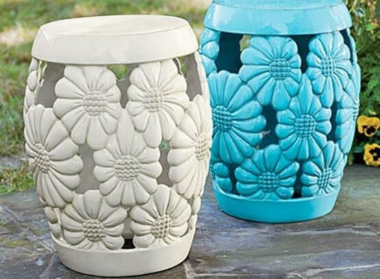 ceramic-stools-floral-patterns-outdoor-furniture-design