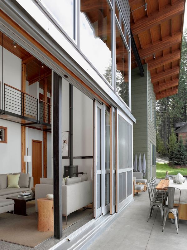 contemporary exterior design ideas sliding doors 